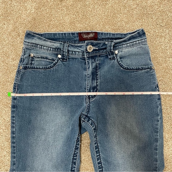 Angels Jeans 6 Medium Wash Shorts Capris Pocket Design Y2K - Picture 8 of 10